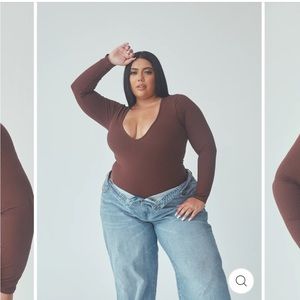 NWT Deep V Long Sleeve Bramisuit Klassy Network